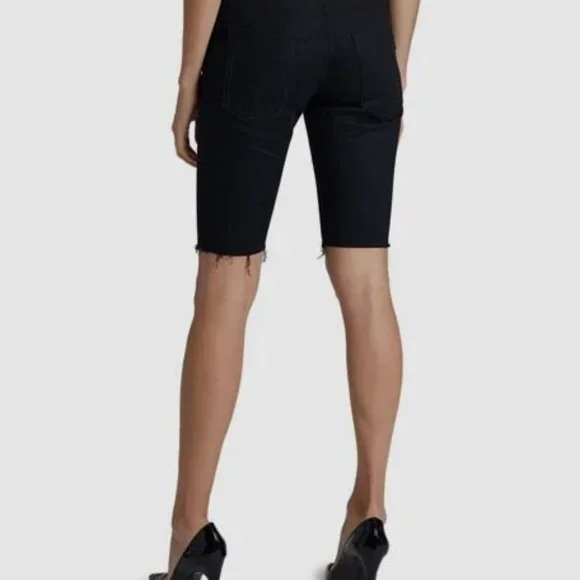 Saint Laurent Black Denim Bermuda Shorts - Picture 4 of 16